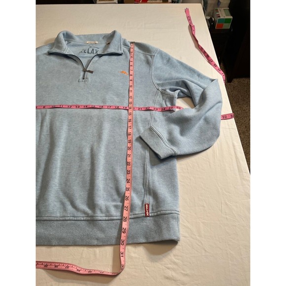 Men's XXL Tommy Bahama Light Blue Pullover Sweatshirt - Picture 5 of 6